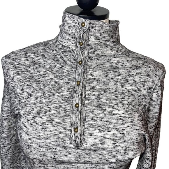 Margaret O Leary Womens Sweater Size S Gray Long Sleeve Mock Neck Cut Out Back - Picture 6 of 10